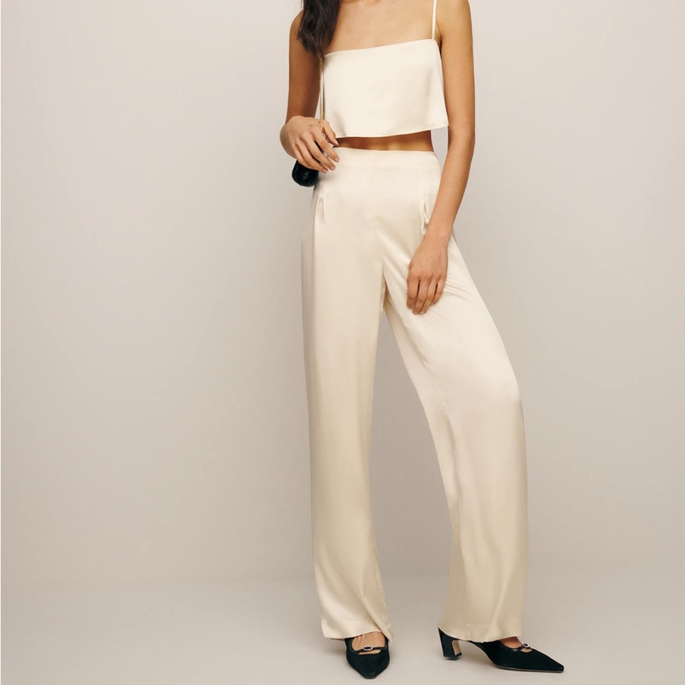Reformation Cleo Satin 2 Piece Size 2 NWT